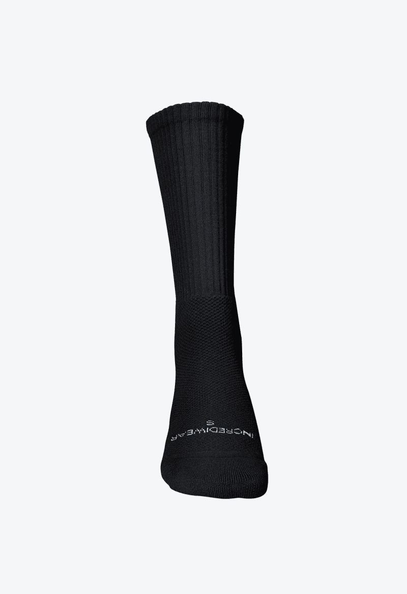 Treck Socks Crew Black Front