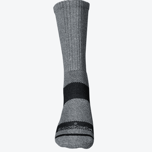 Treck Socks Crew Grey Front